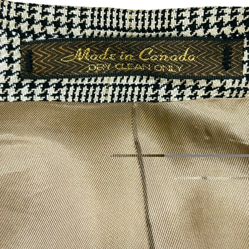 Vintage Chaps Ralph Lauren Sport Coat Men’s 42 T Wool Silk Glen Plaid Check